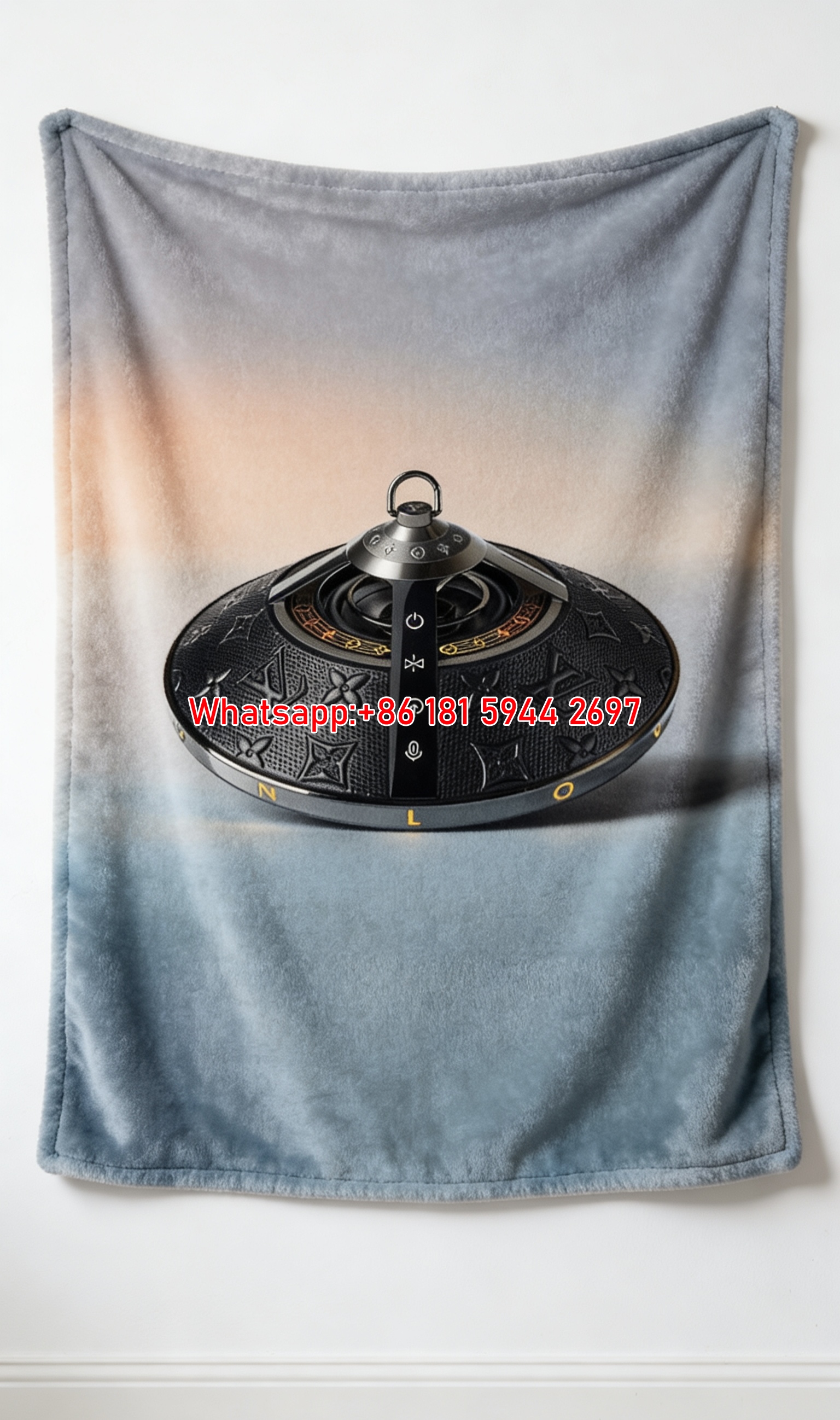 Luxury LV UFO Speaker Flannel Sofa Throw Blanket 485